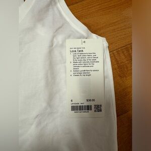 lulu🍋 Love Tank Sz6 💯authentic